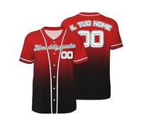 Baseball da Maglia Personalizzata da Uomo Maglietta Personalizzate Stampata Il Tuo con Nome della Squadra Numero Magliette Personalizzato Manica Corta Jersey Uniforme Sportiva per Donna Giovani S-4XL