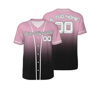 Baseball da Maglia Personalizzate da Uomo Maglietta Personalizzata Stampata Il Tuo con Nome della Squadra Numero Magliette Personalizzato Manica Corta Jersey Uniforme Sportiva per Donna Giovani S-4XL