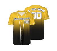 Baseball da Maglia Personalizzato da Uomo Maglietta Personalizzata Stampata Il Tuo con Nome della Squadra Numero Magliette Personalizzate Manica Corta Jersey Uniforme Sportiva per Donna Giovani S-4XL