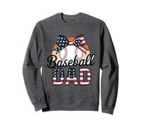 Baseball Dad Bandiera Americana Bow Sport Felpa
