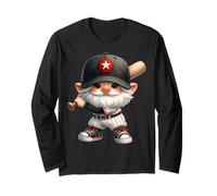 Baseball Dad Gnome With Baseball Bat For Grandpa Life Maglia a Manica