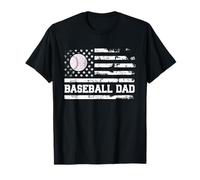 Baseball DAD USA Bandiera americana Fathers Day 4 luglio Maglietta