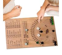 Baseball Dice Board Game - Wooden Table Math Game Set | Educational Board With Dice Natural Wood Material | Family Night, Party Entertainment, Holiday Gathering, Birthday Gift