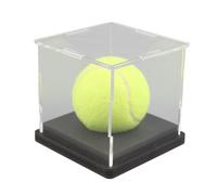 Baseball Display Stand, Transparent Acrylic Holder, Dustproof Storage Case, 8.5x8.5x8.5cm, Collectible Showcase, Clear Protective Box Great for Bedroom, Game Room, Sports Fans Collectors Alike