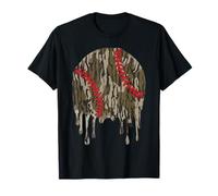 Baseball Drip For Boys Home Ice Cream Drip Youth Camo Maglietta