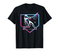 Baseball Drip Ice Cream Baseball Home Plate Ragazzi Baseball Maglietta