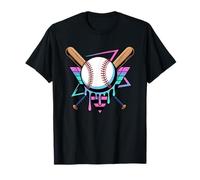 Baseball Drip Synthwave Baseball For Boys Youth Maglietta
