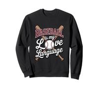Baseball è Il Mio Amore Lingua Sport Graphic Design Coach Felpa