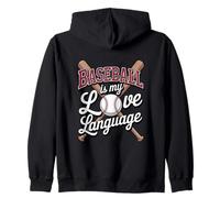 Baseball è Il Mio Amore Lingua Sport Graphic Design Coach Felpa con Cappuccio