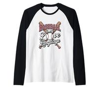 Baseball è Il Mio Amore Lingua Sport Graphic Design Coach Maglia con Maniche Raglan