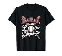 Baseball è Il Mio Amore Lingua Sport Graphic Design Coach Maglietta