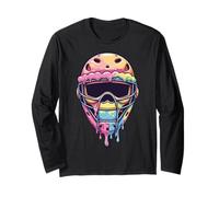Baseball Fan Boys Catcher Mask Ice Cream Dripping Baseball Maglia a Manica