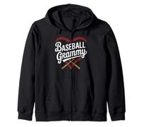 Baseball Grammy with Bats and Heart Design Felpa con Cappuccio