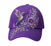Baseball Hat | Breathable Floral Hummingbird Print Casual Head Gear