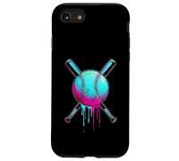 Baseball Home Plate-Drip Ragazzi Mazza da baseball Acquerello Custodia per iPhone SE (2020) / 7/8