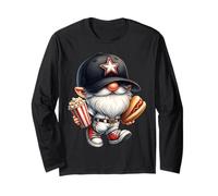 Baseball Hot Dog Gnome For Women Men And Kids Love Baseball Maglia a Manica