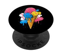 Baseball Ice Cream Drip Cone Divertente Gioventù Ragazzi Amanti dello Sport PopSockets PopGrip Adesivo