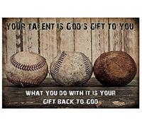 Baseball Il Tuo Talento È Un Dono Di Dio Per Te Tappetino Antiscivolo Antiscivolo Tappeto Doccia Funny Tappeto Bagno Per Esterni Cucina Interni 40 X 60Cm