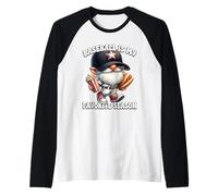Baseball Is My Favorite Season Baseball Gnome With Sayings Maglia con Maniche Raglan