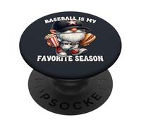 Baseball Is My Favorite Season Baseball Gnome With Sayings PopSockets PopGrip Adesivo