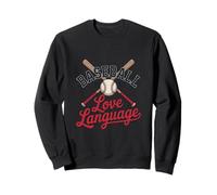 Baseball Is My Love Language Fan Player Bats Gioco di Palla Felpa