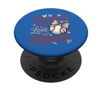 Baseball is my Love Language, simpatico tifoso di baseball a forma di cuore PopSockets PopGrip Adesivo
