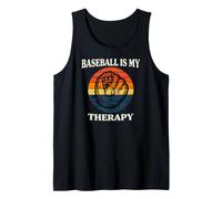 Baseball Is My Therapy Vintage Retro Glove Player Canotta