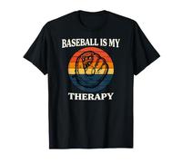 Baseball Is My Therapy Vintage Retro Glove Player Maglietta