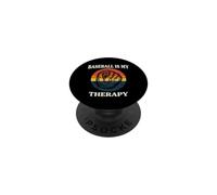 Baseball Is My Therapy Vintage Retro Glove Player PopSockets PopGrip Adesivo