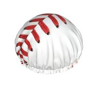 Baseball Lace Close Up Shower Caps Donne Uomini Riutilizzabili Impermeabile Antiscivolo Capelli Ad Asciugatura Rapida Grande Cap Lungo Capelli Corti