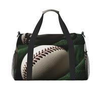 Baseball Lace Close Up1 stampa Borse da notte per donne e uomini Borsa a tracolla Borsa a tracolla per viaggi essenziali da viaggio, nero, Taglia unica