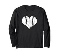 Baseball Mamma Amore Baseball Softball Cuore Amante Baseball Maglia a Manica