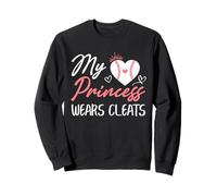 Baseball Mamma papà La mia Principessa Indossa Tacchetti Felpa