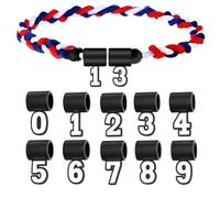 Baseball Necklace Number - Silicone 1.8x3.5cm | 10Pcs Chain Set | For Fans