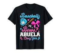 Baseball o archi Abuela ti ama divertente rivelazione di genere Maglietta