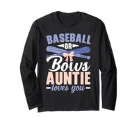Baseball o Archi Auntie Loves You Baby Reveal Maglia a Manica