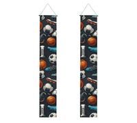 Baseball Pallacanestro Calcio Hockey Stampa Banner Decor Ambiente festivo Ogni occasione Interno Esterno Porta Anteriore Portico Di Più
