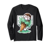 Baseball Ragazzi Ice Cream Drip Baseball Ragazzi Giovani Mint Choco Maglia a Manica