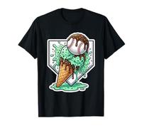 Baseball Ragazzi Ice Cream Drip Baseball Ragazzi Giovani Mint Choco Maglietta