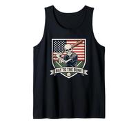 Baseball retrò di Halloween - Patriotic USA Skeleton Slugger Canotta