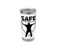 Baseball SAFE at Home Plate Umpire Call Shield Bicchiere termico in acciaio inox doppia parete