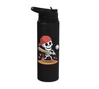 Baseball Scheletro | Divertente Halloween Stainless Steel Insulated Water Bottle