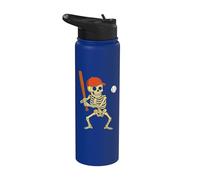 Baseball scheletro, uomini e donne | Halloween divertente Stainless Steel Insulated Water Bottle