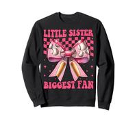 Baseball Sister Girl Coquette Bow La Sorellina Più Grande Fan Felpa
