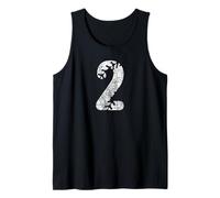 Baseball Softball Mom #2 Numero 2 Lacci Distressed Bianco Canotta