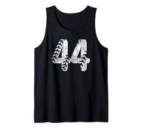 Baseball Softball Mom #44 Numero 44 Lacci Distressed Bianco Canotta