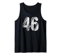 Baseball Softball Mom #46 Numero 46 Lacci Distressed Bianco Canotta