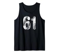 Baseball Softball Mom #61 Numero 61 Lacci Sdruciti Bianco Canotta