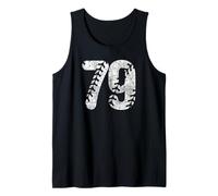 Baseball Softball Mom #79 Numero 79 Lacci Distressed Bianco Canotta