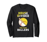 Baseball Softball Mom House Divided I ha allevato Solo Ballerini Maglia a Manica